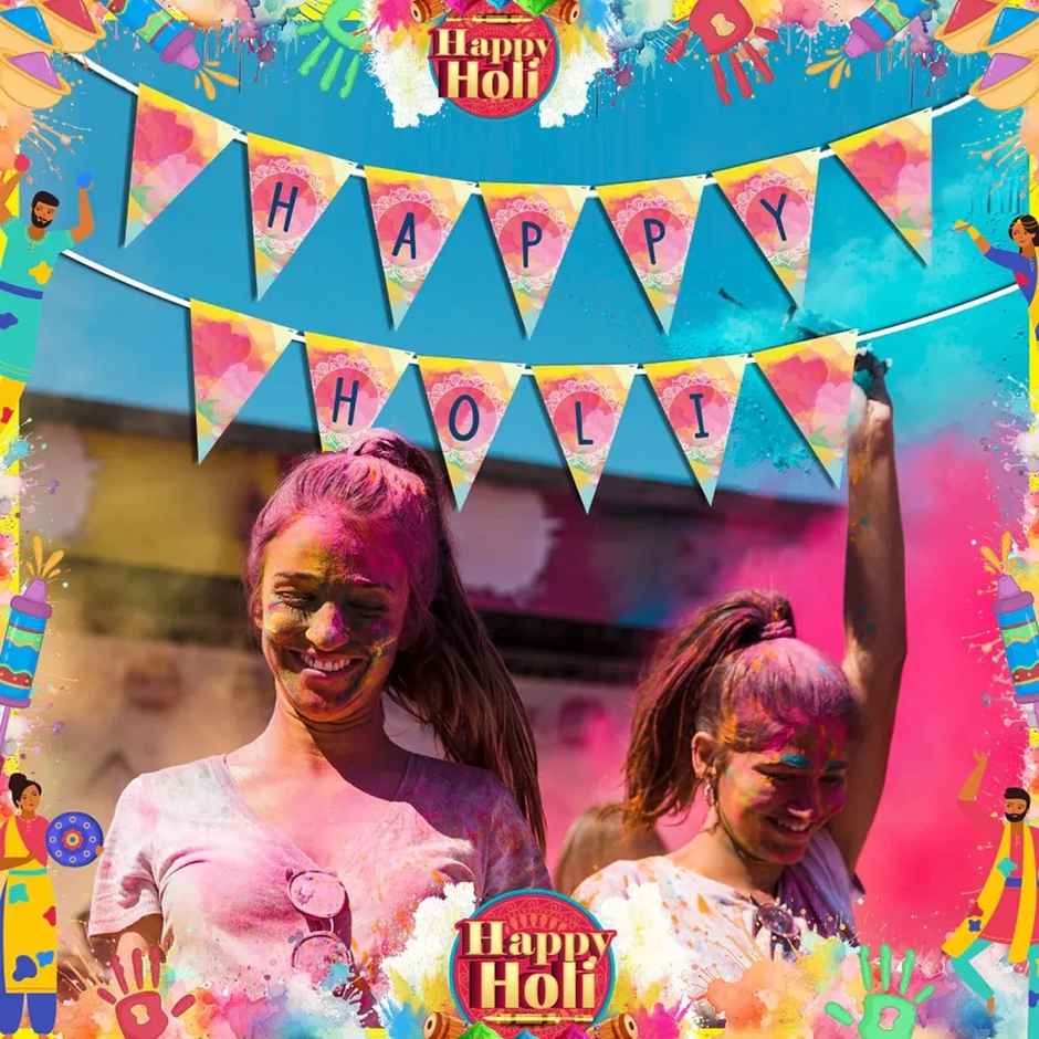 Happy Holi Bunting Banner | Picfest