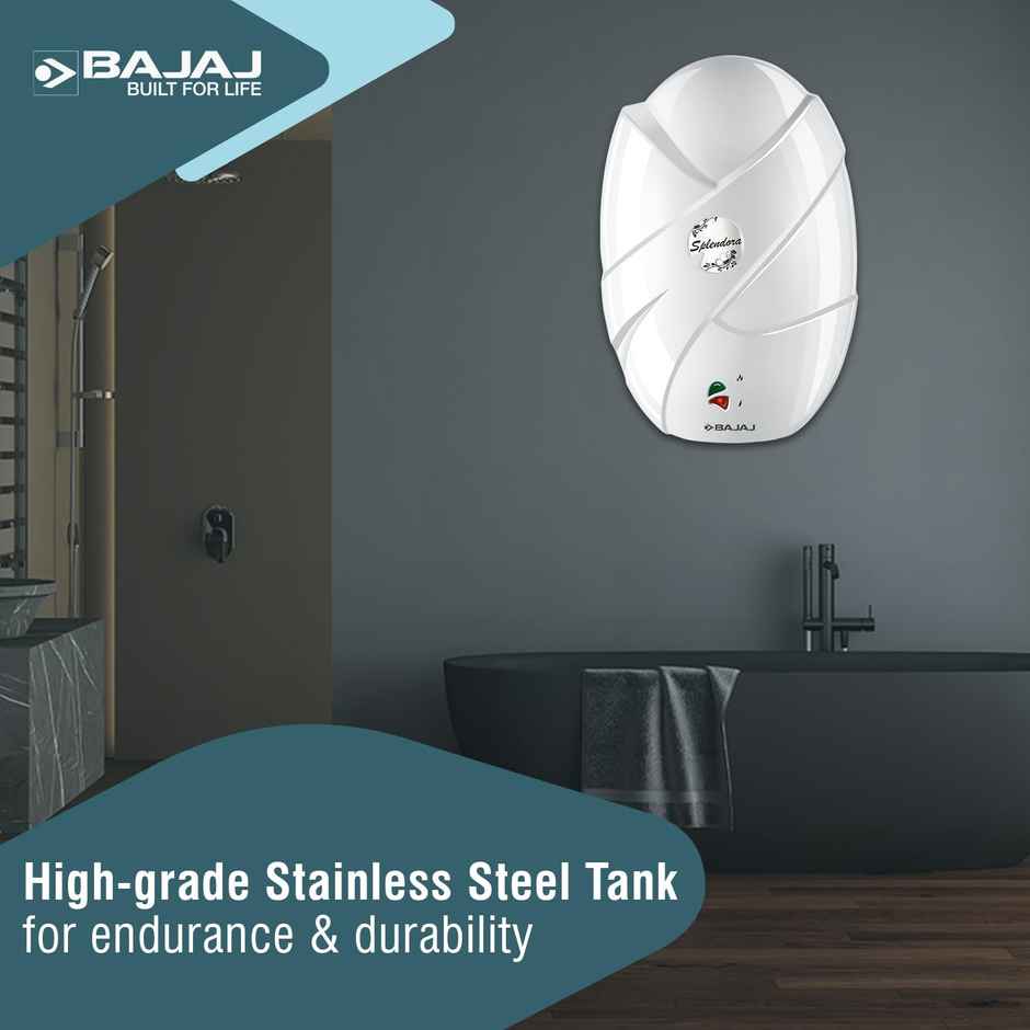 Bajaj Shield Series Splendora Plus 3L 3Kw Instant Water Heater For Home