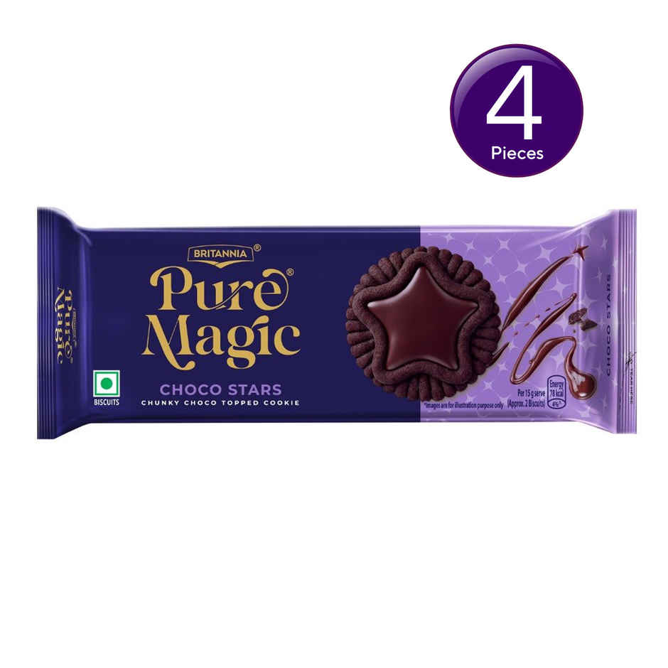 Britannia Pure Magic Choco Stars Chocolate Cream Biscuits | Combo