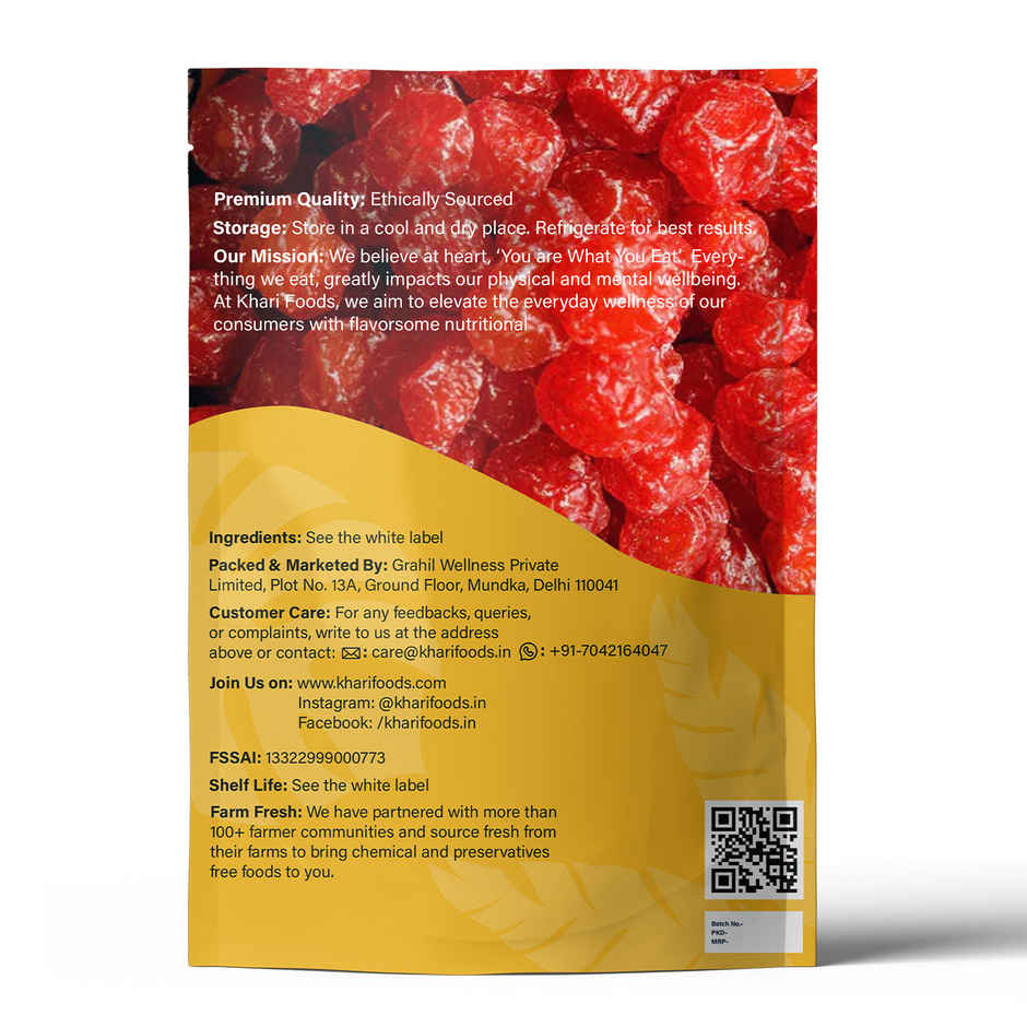 Khari Foods Dried Roseberries | On the go Snack | No Added Sugar