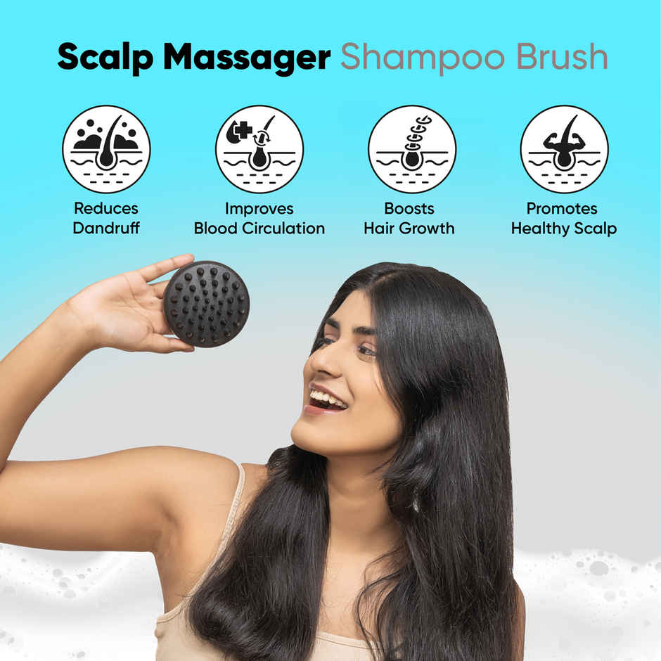 VEGA Hair Scalp Massager Shampoo Brush With Soft Silicone Bristles | (Ssb-01)