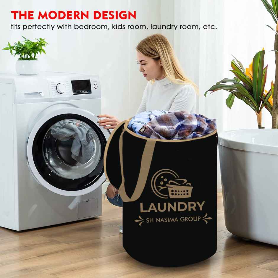 Capsicum Laundry Bag Nylon Black Beige Group - 45 Liter