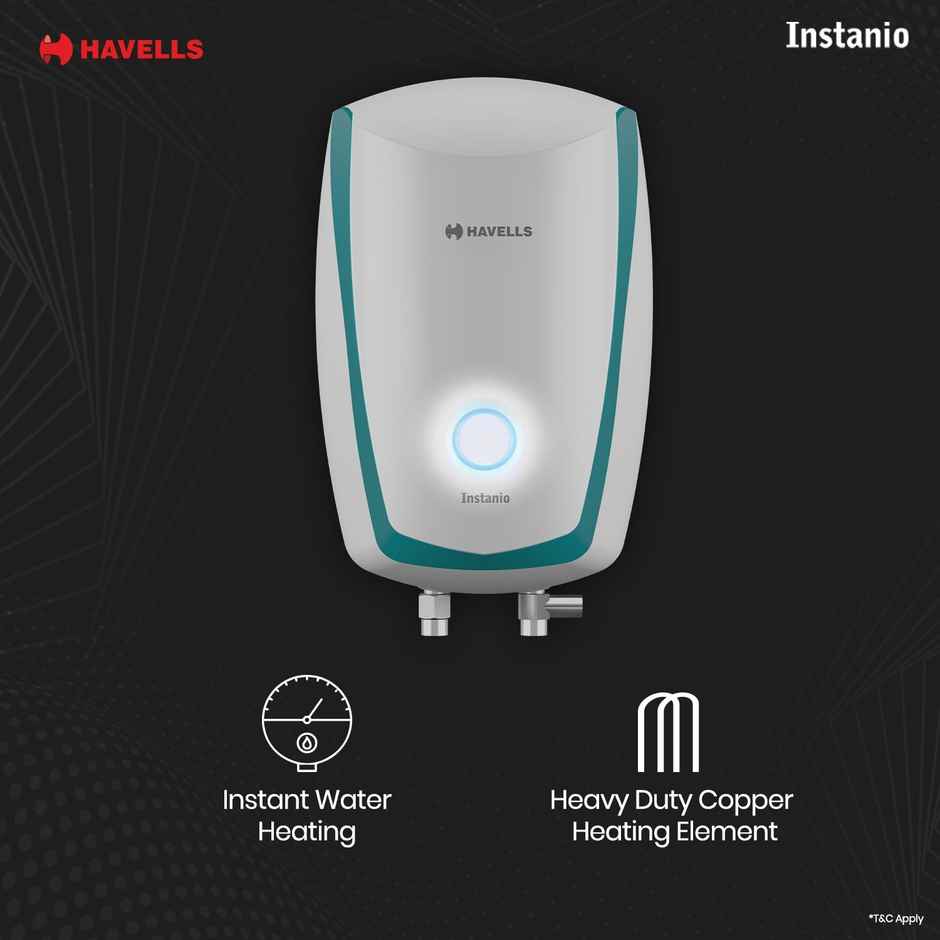 Havells Instanio 3 Litre Instant Water Heater (White Blue)