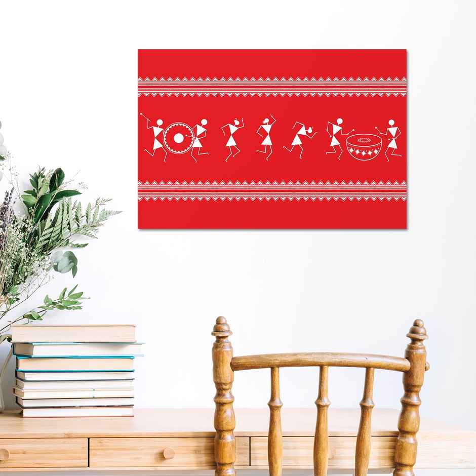 Paper Plane Design Indian Ethnic Traditional Wall Poster | Size 12 x 18 Inch | D91