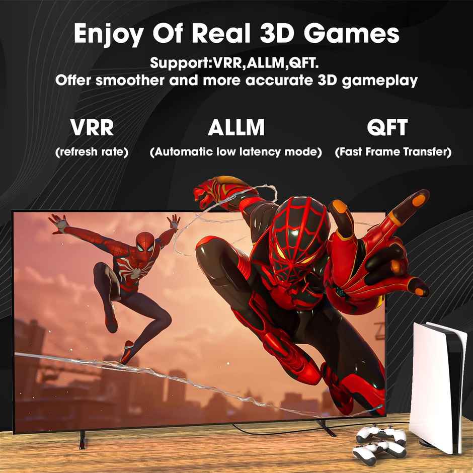 Sounce 1.5 Meter High-Speed HDMI Cable - Hdmi Arc Enabled | 64 Gbps | 4K 120Hz | 1080P 240Hz | Strong & Durable | Supports Up To 32 Audio Channels | Gold Plated | 1.5 Meter - Black