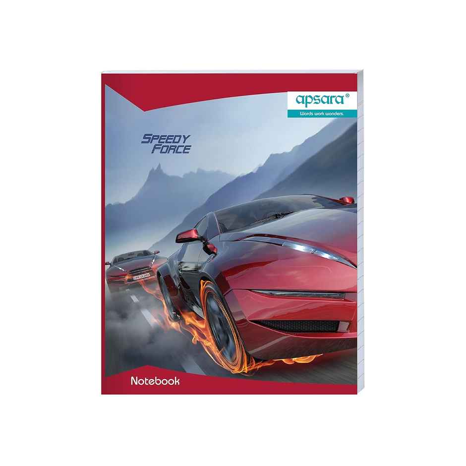 Apsara Kingsize Single Line Notebook | 24 Cm x 18 Cm | Pages - 120 | Assorted