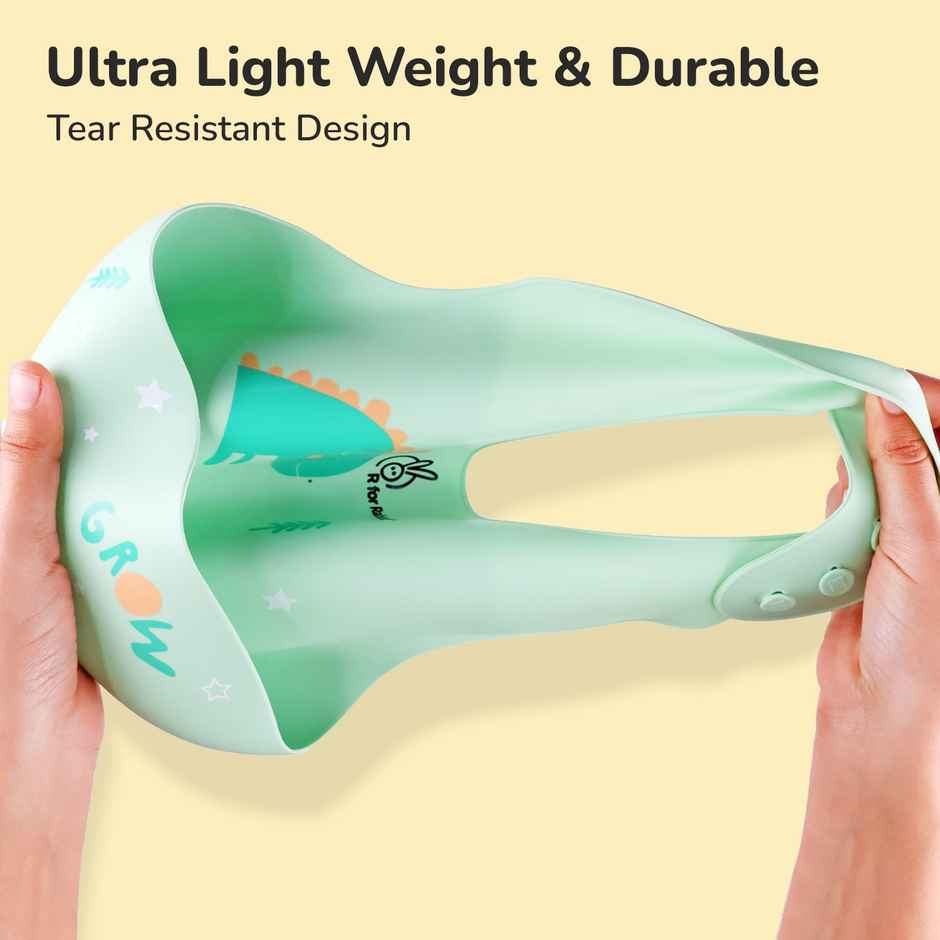 R for Rabbit Safari Silicone Bib (Sea Green)