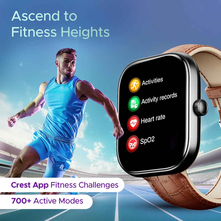 boAt Wave Sigma 3 Smart Smartwatch | 2.01" Display | BT Calling - Brown Leather