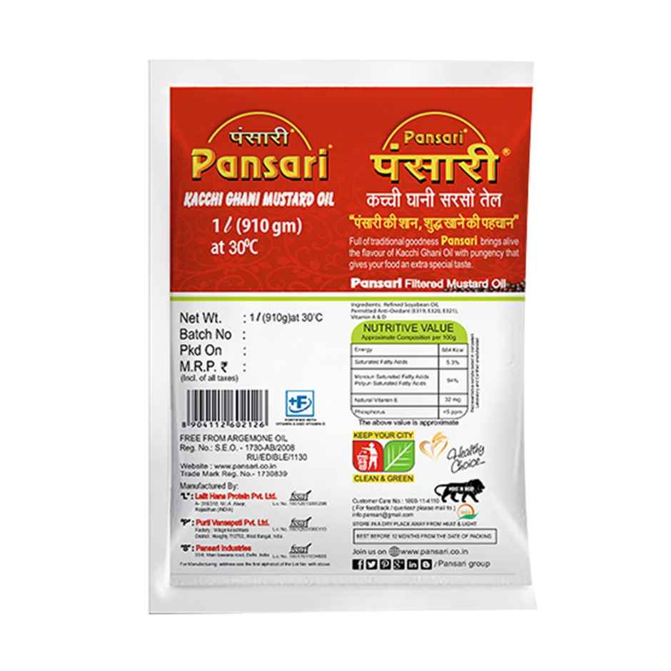 Pansari Kacchi Ghani Mustard Oil Pouch