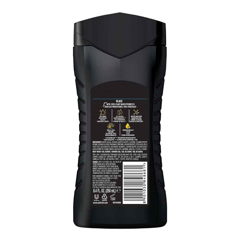 Axe Black 3-in-1 Body,Face & Hair Wash | For Men