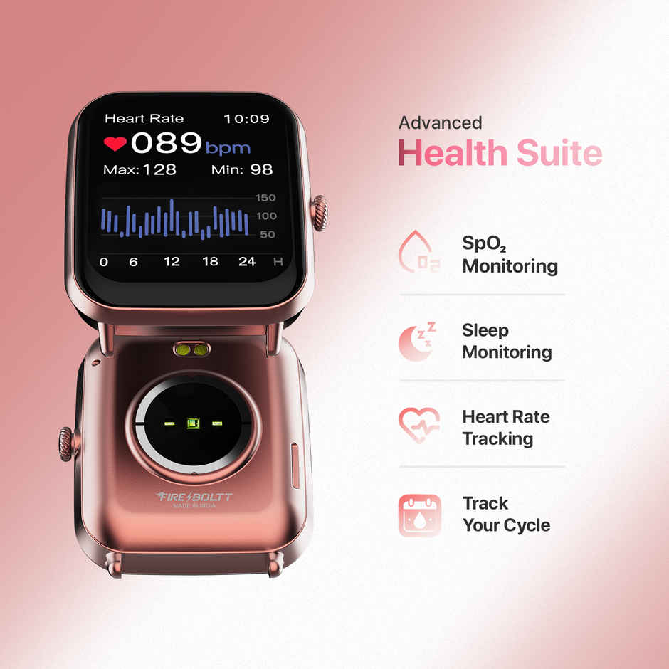 Fire-Boltt Ninja Call Pro Plus | 1.83" Display | BT Calling | Women's Edition - Pink