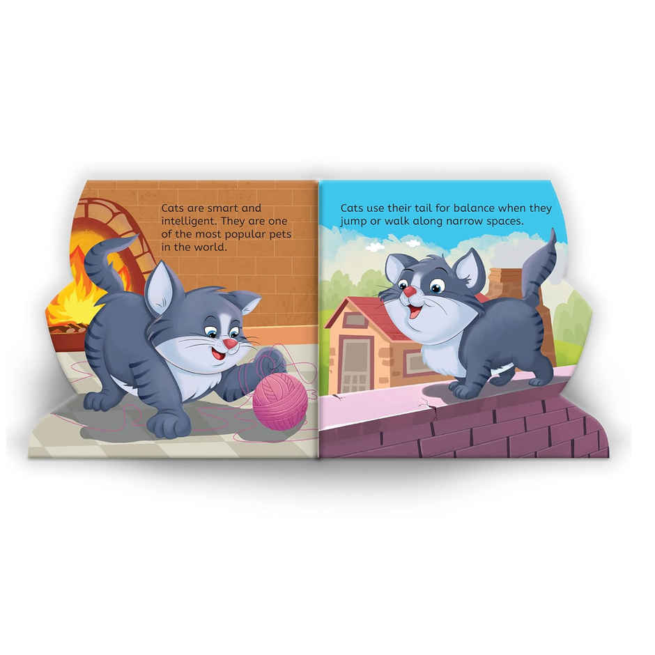 My First Shaped Board Book Illustrated Cat - Animal Picture Book For Kids Age 2+ Board Book