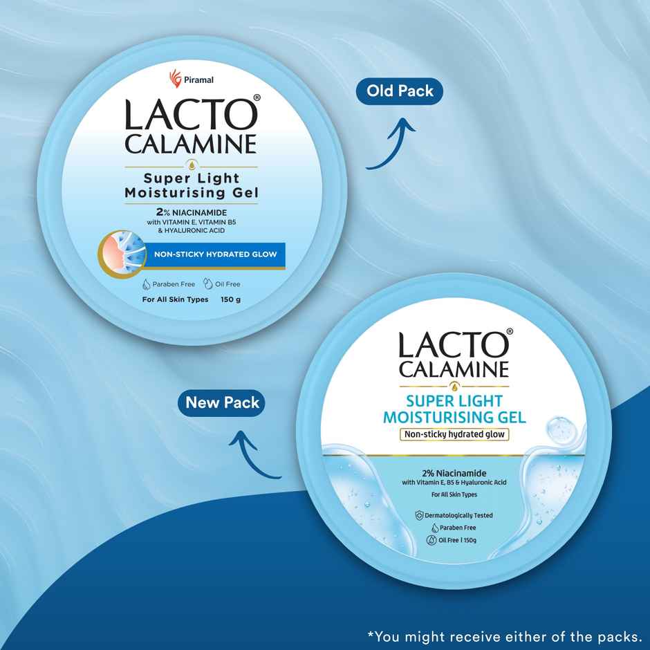 Lacto Calamine Light Gel Face Moisturizer with Niacinamide Hyaluronic Acid