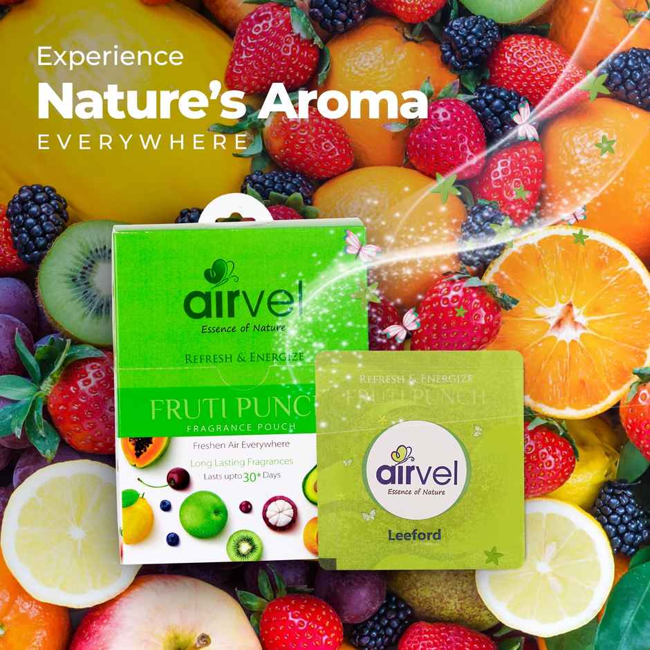 Airvel Fruity Punch Gel Pouch Air Freshener | Long-Lasting & Odor Control