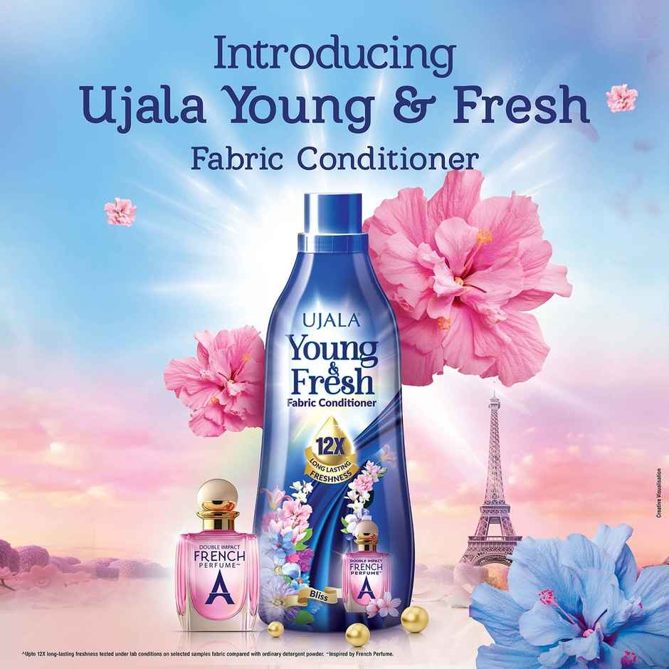 Ujala Young & Fresh Bliss Fabric Conditioner with Long-Lasting French Perfume Fragrance