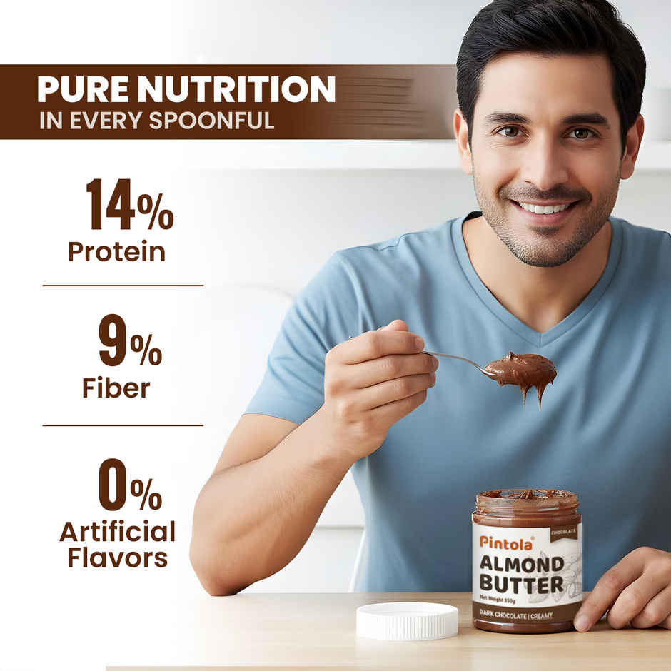 Pintola Almond Choco Spread Creamy High Protein & Fiber Gluten & Cholesterol Free
