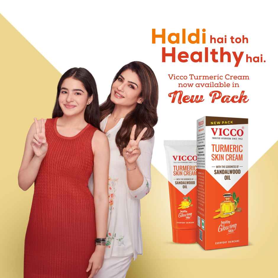 Vicco Turmeric Cream | Ayurvedic Face & Skin Cream for Glowing and Clear Skin