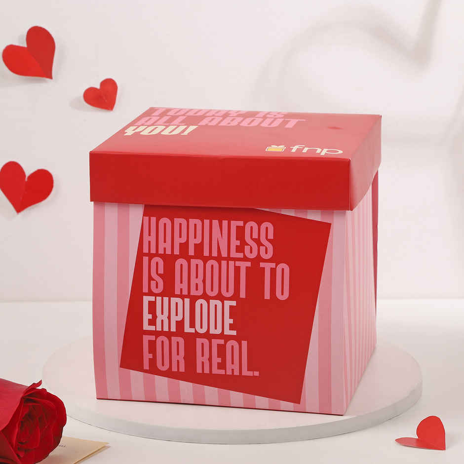 Teddy Surprise Explosion Gift Box Hamper | FNP