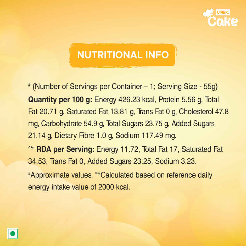 Unibic Coconut Delight Veg Bar Cake | Eggless