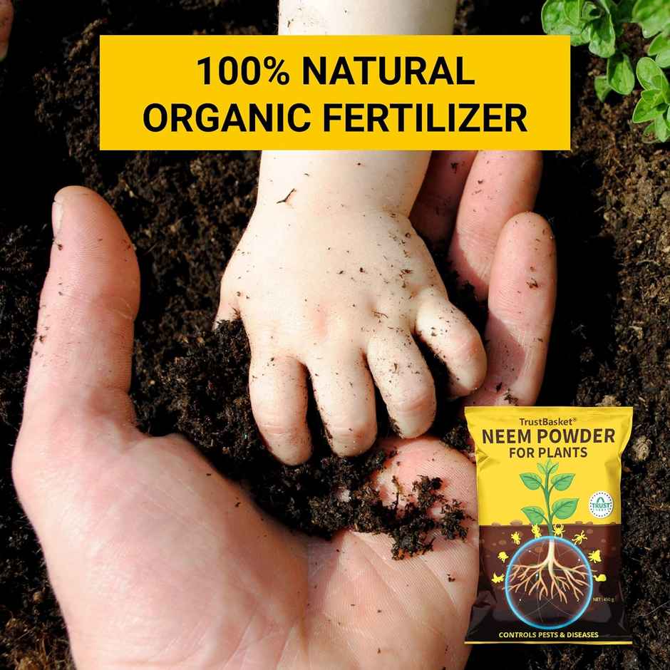 TrustBasket Neem Cake Powder | Organic Fertilizer & Pest Repellent for Home Gardening