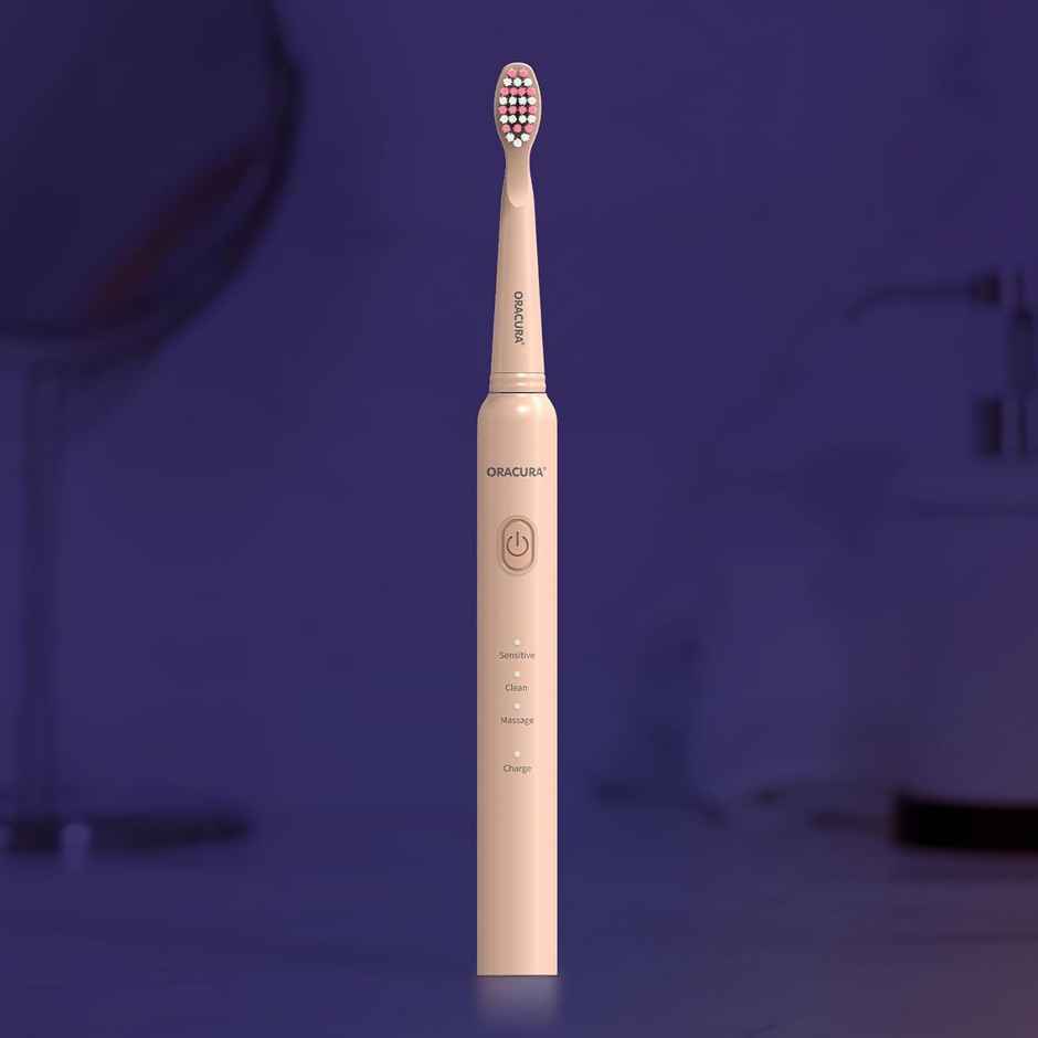 Oracura Sb200 Sonic Lite Rechargeable Electric Toothbrush | Peach