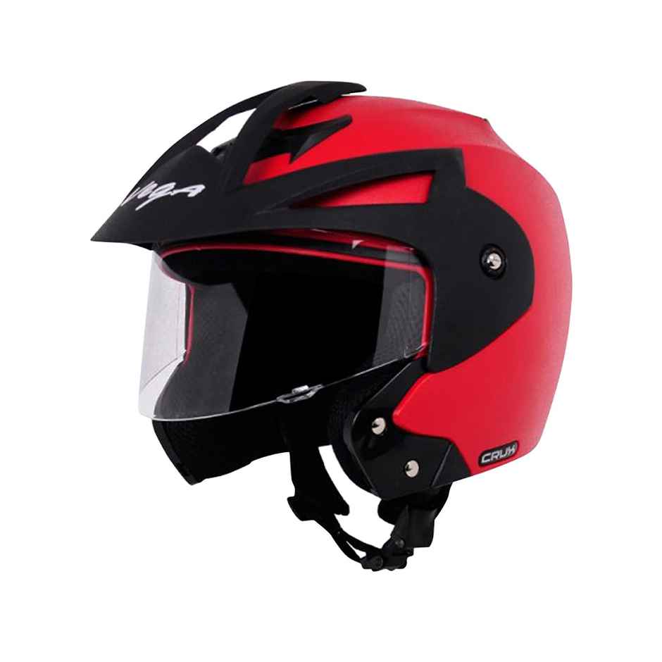 Vega Crux Open Face Red Helmet | M