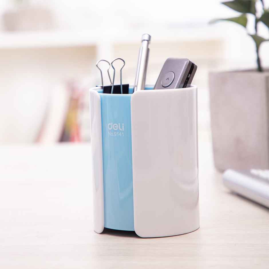 Deli E9141 Dual Color Pen Holder, Pen Stand, Assorted
