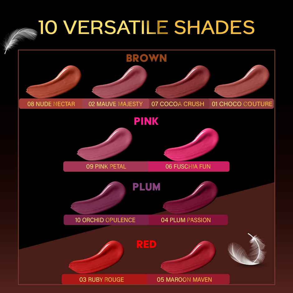 Faces Canada Comfy Matte Wow Liquid Lipstick | Plum Passion 04 | One Swipe Application