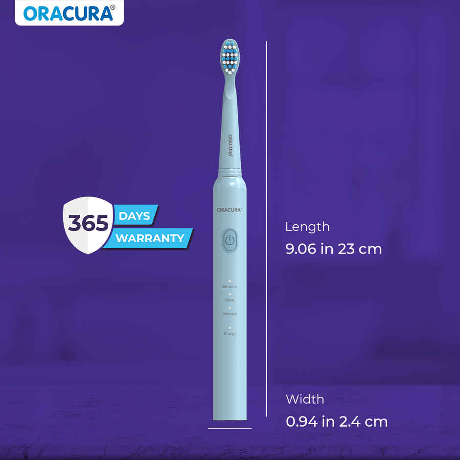 Oracura Sb200 Sonic Lite Rechargeable Electric Toothbrush Blue