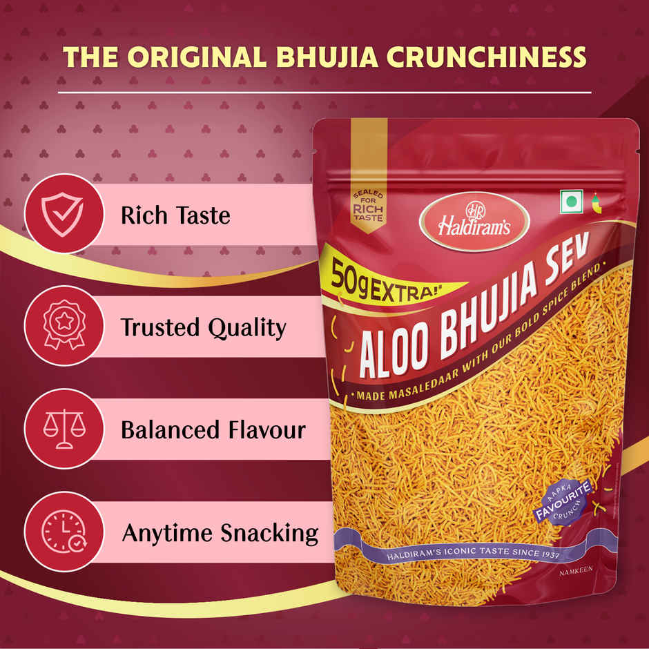 Haldiram's Aloo Bhujia | Crunchy Savory Snack
