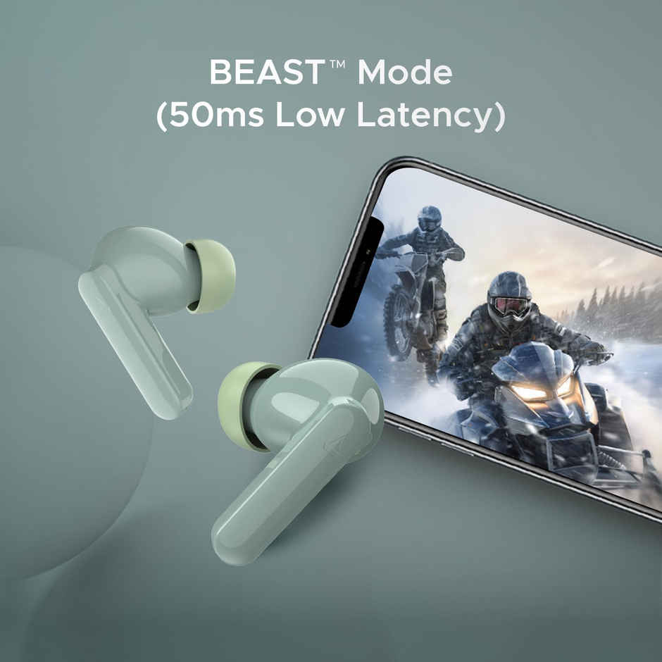 boAt Airdopes Ultra Plus TWS Earbuds With 50 Hrs Playback, 4-mic Enx Technology(Olive Slate)