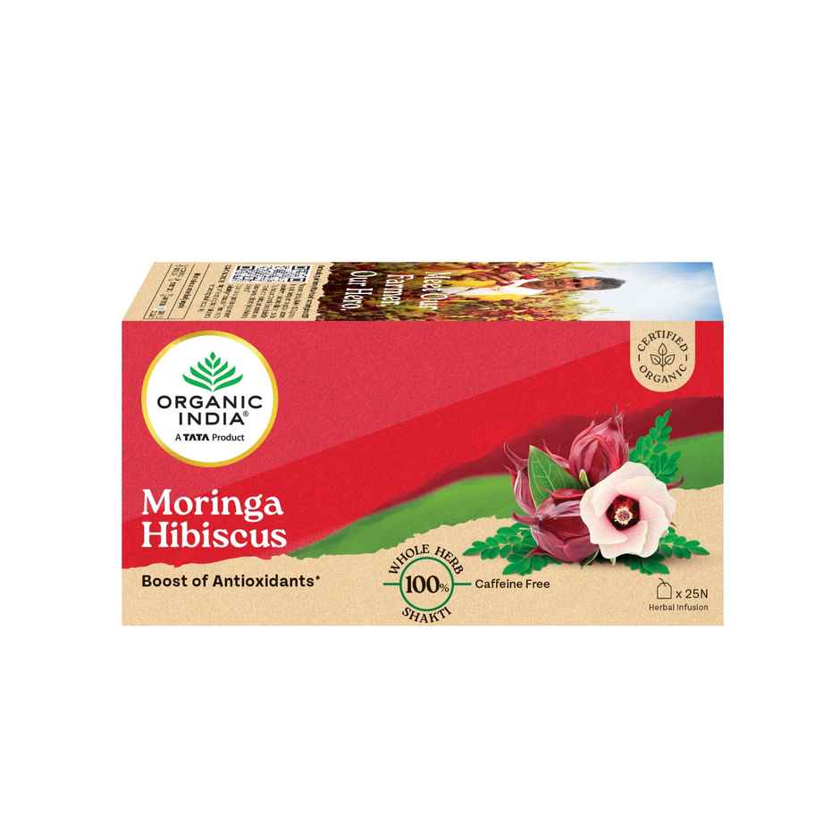 A TATA Product - Organic India Moringa Hibiscus 25 Tea bags