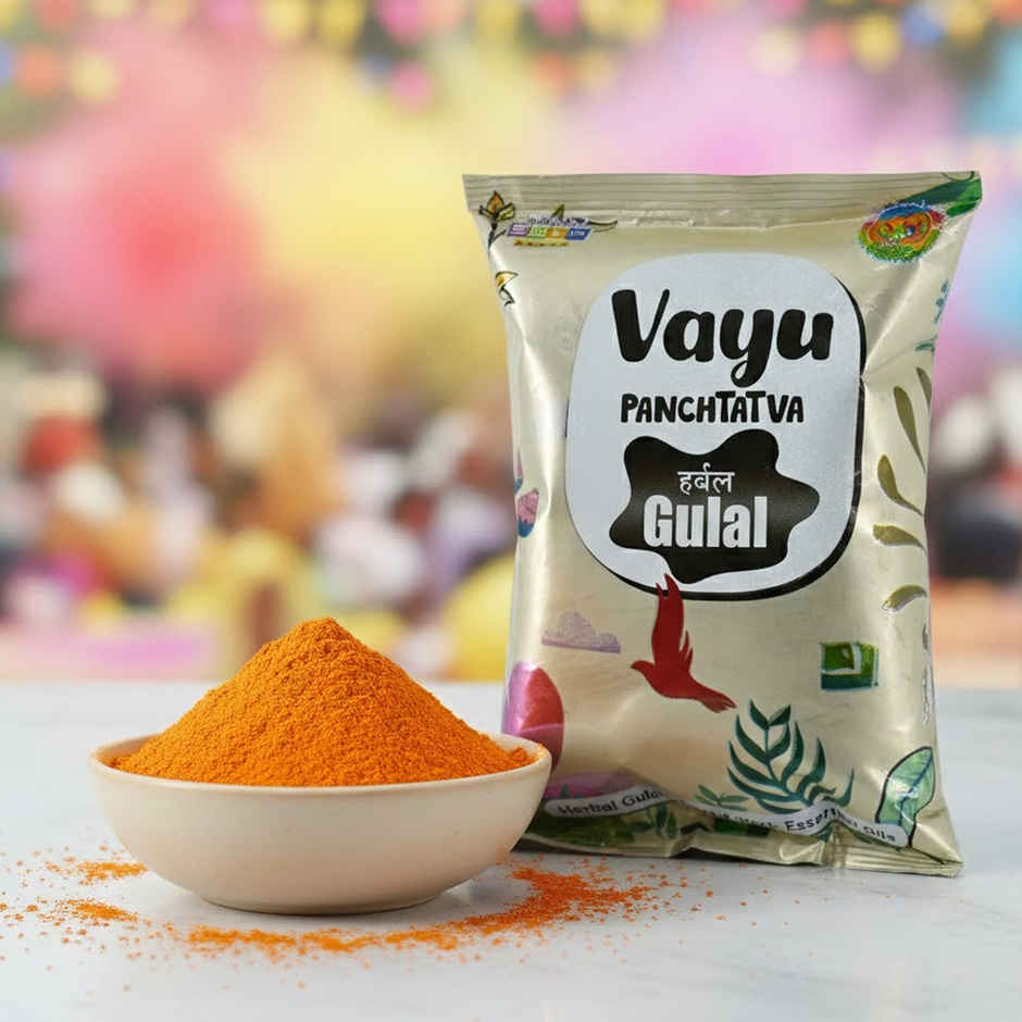 Vayu Panchtatva Herbal Holi Gulal | Orange | Cock