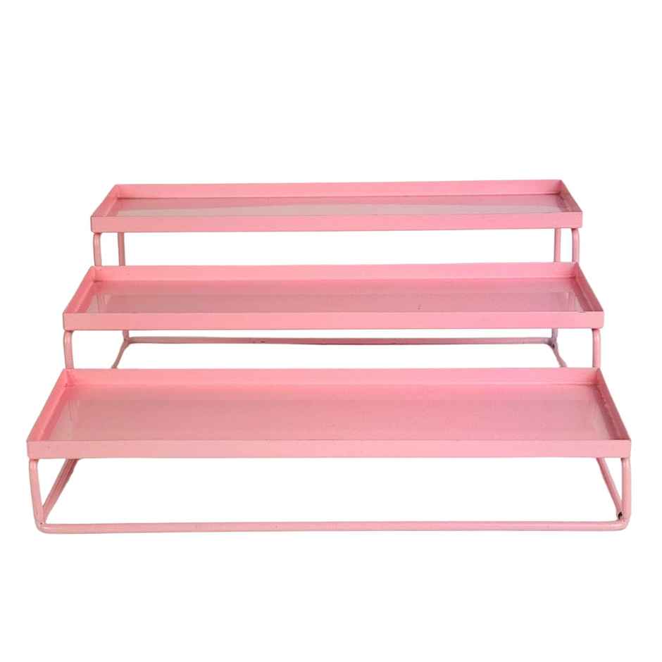 Go Hooked 3-Tier Step Standing Rack | Pink