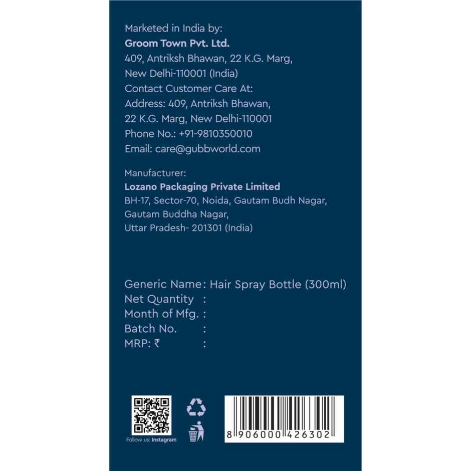 GUBB Hair Spray Bottle