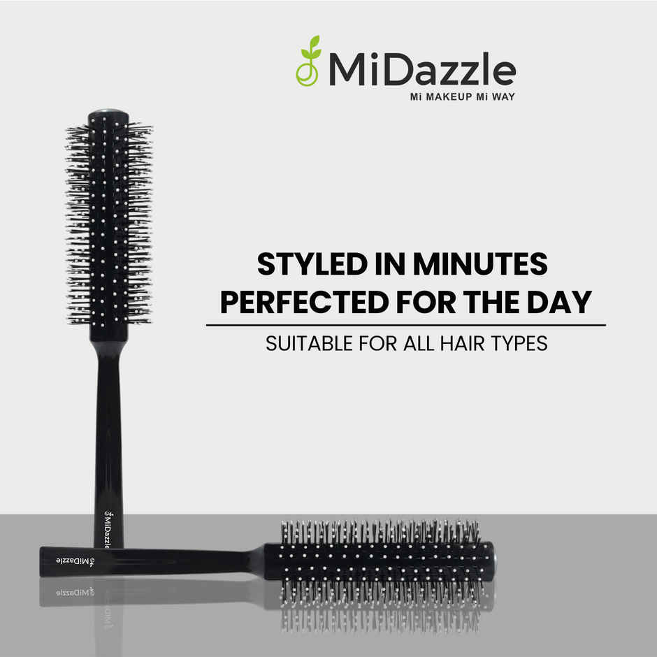 Midazzle Round Hair Brush for Blow Drying, Curling for Men and Women |MIHB0042 | Assorted