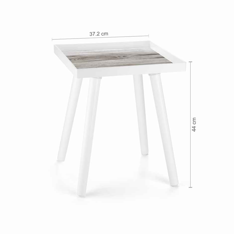 NAYASA Woodenfinish Square Side Table for Bedroom & Living Room - Bedside Stand | End Table