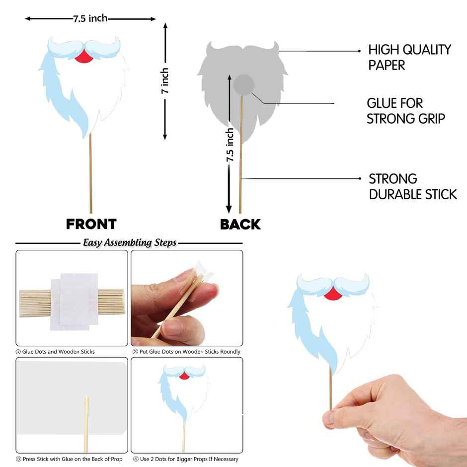 Merry Christmas Photobooth Props | Fun Accessory | Party Propz