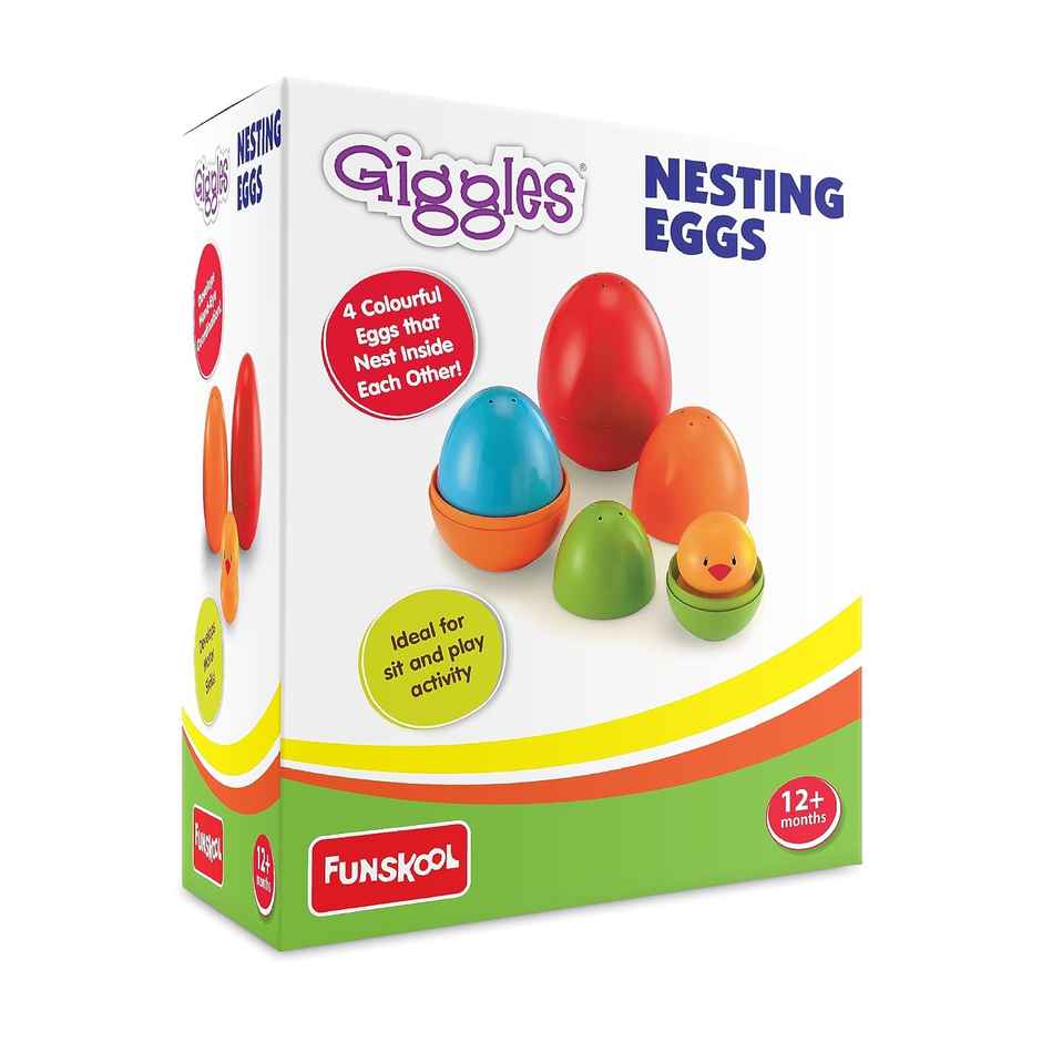 Giggles Funskool Nesting Eggs | Encourages Curiosity & Discovery | 12 Months+