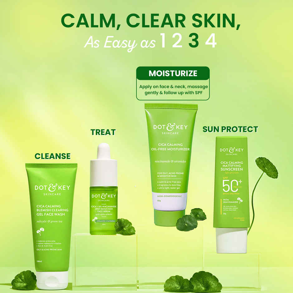 Dot & Key CICA + Niacinamide Oil-Free Moisturizer for Dark Spot, Oily, Sensitive & Acne Prone Skin