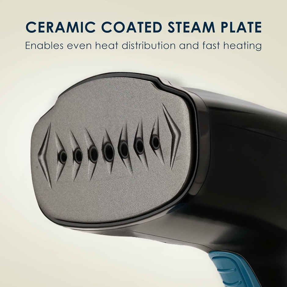 Agaro Signify Handheld Garment Steamer, 1500W, Wrinkle Remover, Iron, Ceramic Steam Nozzle, 260 ML Water Tank - Blue