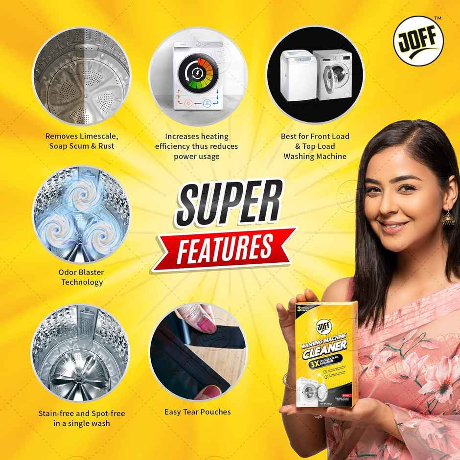 Joff Washing Machine Cleaner Descaler Powder