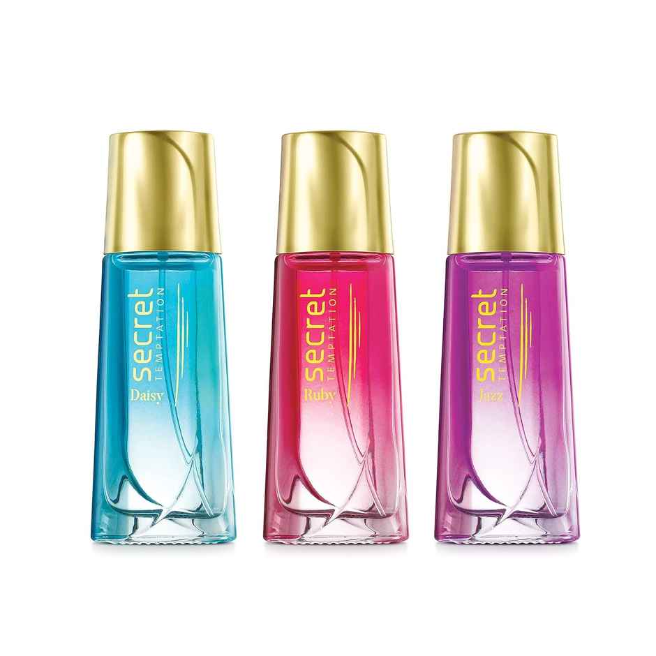 Secret Temptation Fragrance Kit With Jazz | Ruby And Daisy Perfume For Women | Pack Of 3