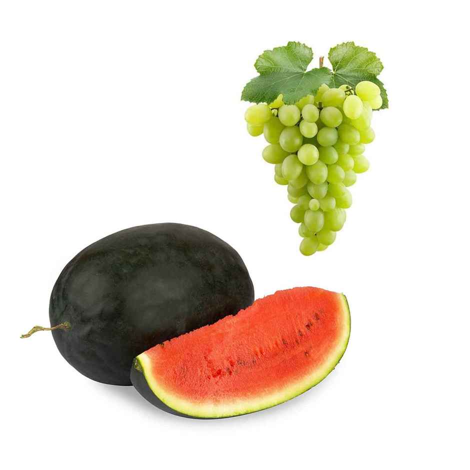 Watermelon Kiran(1pc) & Lucky Grapes Green Seedless(500gms) Combo