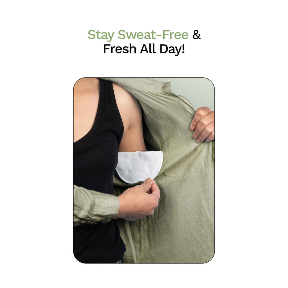 Pee Safe Disposable Underarm Sweat Pads | Absorb Sweats & Bad odours - Straight