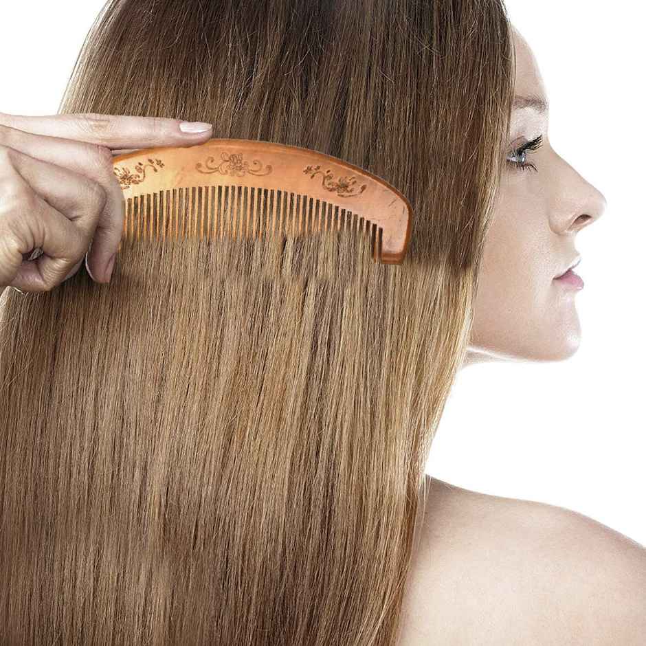 Handcrafted Wooden Hair Comb Round
