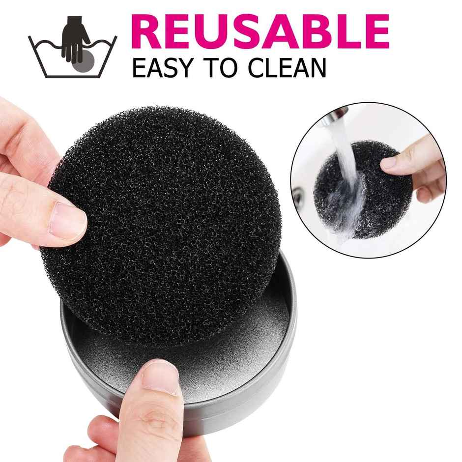 Bronson Professional Makeup Brush Cleaner Sponge Tin Quick cleaning with Powder Colour Removal