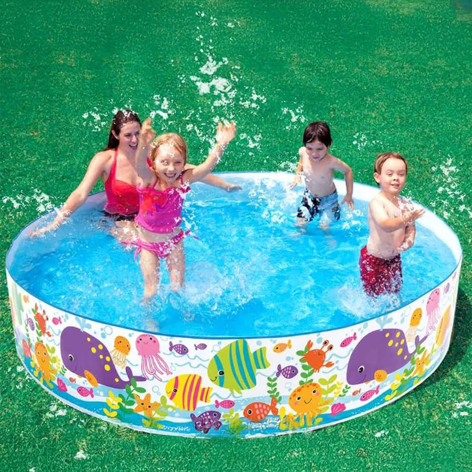 Toyshine Intex 4 Feet Kids Pool (Multicolour, 3-6 Years)