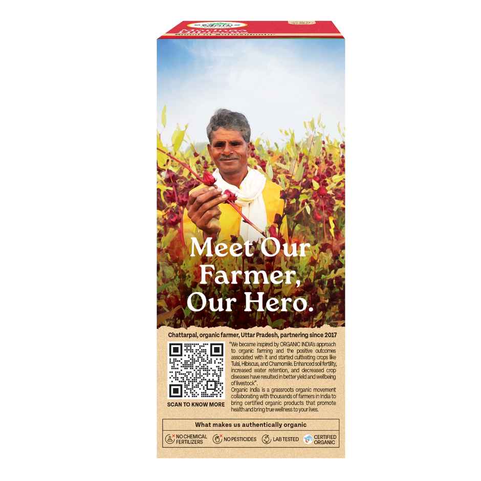 A TATA Product - Organic India Moringa Hibiscus 25 Tea bags