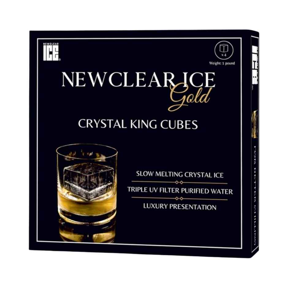 New Clear Ice Gold Crystal King Ice Cube